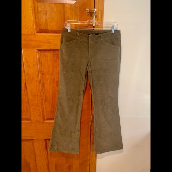 Vintage Y2K Unique Green pants Flare Pants sz 7 junior vintage 1900s boho - Picture 2 of 8